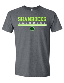 Shamrocks Dark Grey Soft Style Cotton T-shirt - Orders due by Friday. March 24, 2023